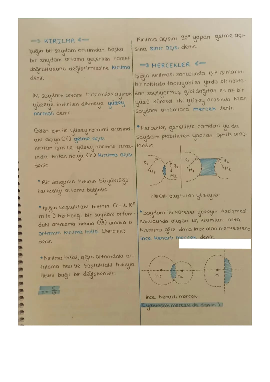 OPTİK
Işık ve ışık olaylarını inceleyen fizi-Yarıçapı fm olan içi boş bir kürenin mer-
ğin alt dalina optik denir.
- IŞIK ŞİDDETİ
kezine yer