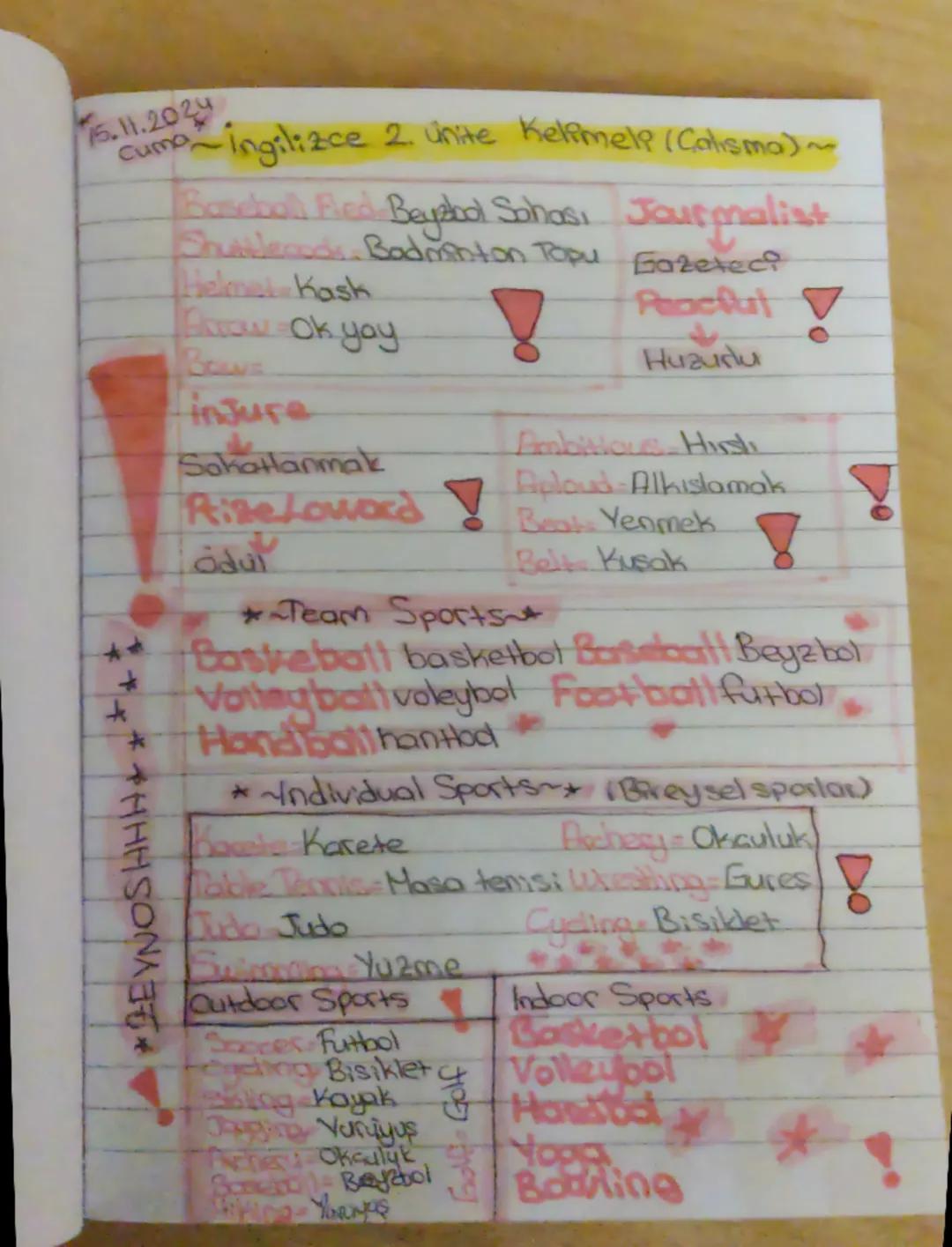 15.11.2024
Cuma
Cingilizce 2. Unite Kelimeli (Calisma) ~
Baseball Fied Beyebol Sahosi Journalist.
Shuttlegods, Badminton Topu Gazeteci
Helme