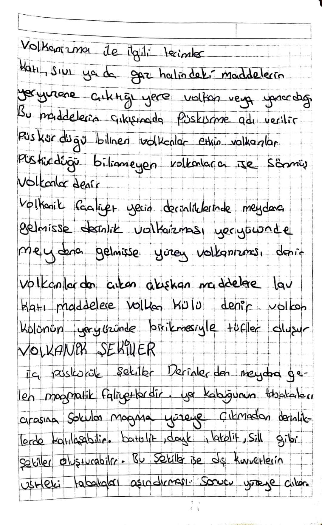 10. Sınıf Coğraf you
VOLKANIZMA
ye
Yerin derinliklerinde bulunan magmanın yer kabuğunun
Zayıf Kışımlarından yeryüzüne doğru yükselmesine
vey