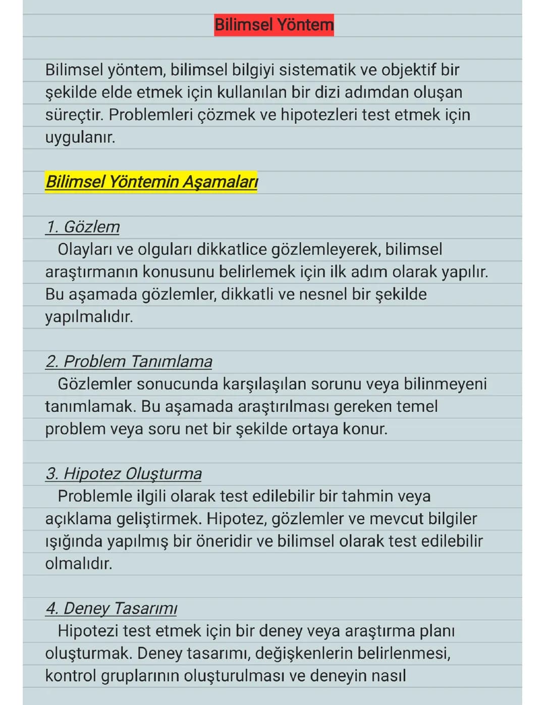 9.SINIF - BİLİMSEL YÖNTEM 