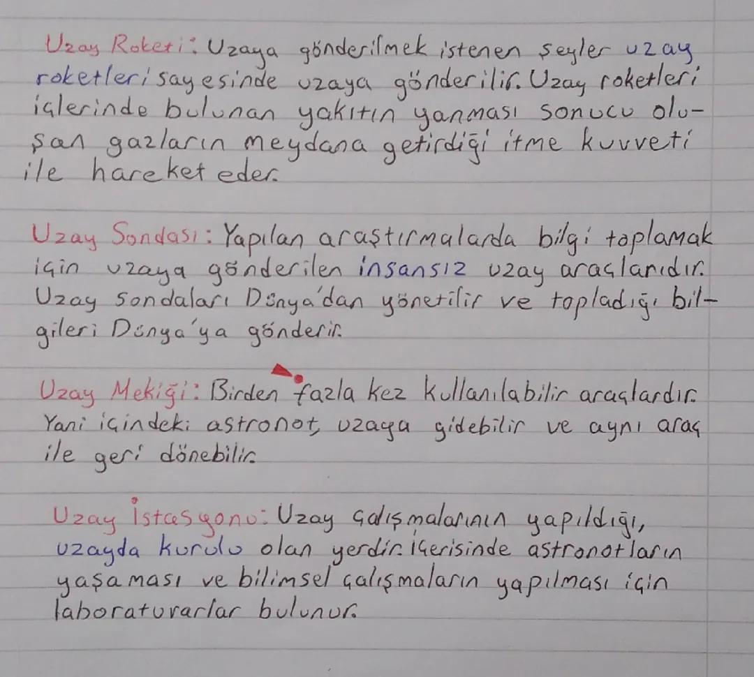 7. Sınıf Fen Bilimleri Uzay Teknolojileri