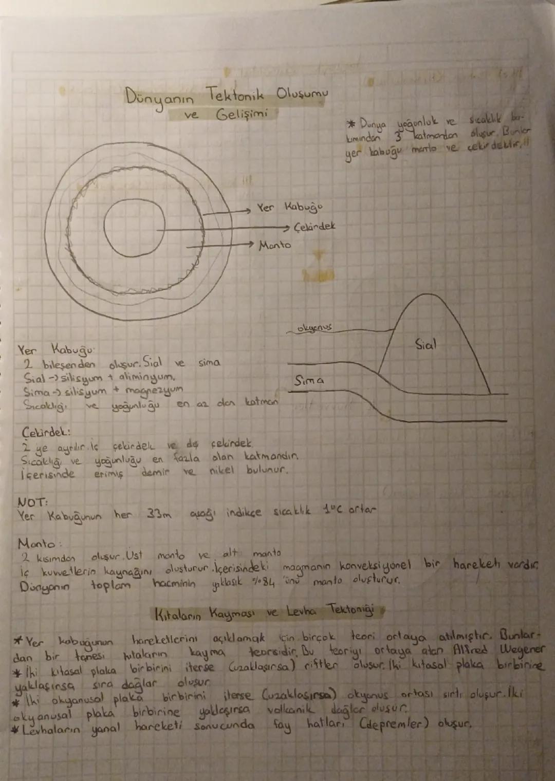 Dünyanın Tektonik Oluşumu
O
ve
Gelişimi
Yer Kabugo
→Çekirdek
→ Mento
Yer Kabuğu
2 bileşen den oluşur. Sial
ve
sima.
Sial-silisyum + aliminyu