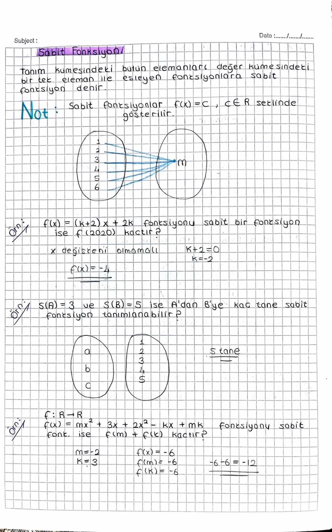 Subject:
FONSIYON
TÜRLERİ
Birebir Fonksiyon.
-
f: A B olmak üzere,
fa) fonksiyonu bire
bir ise s(A) ≤ 5 (B)
Bir fonksiyonun
tanım kümesindek
