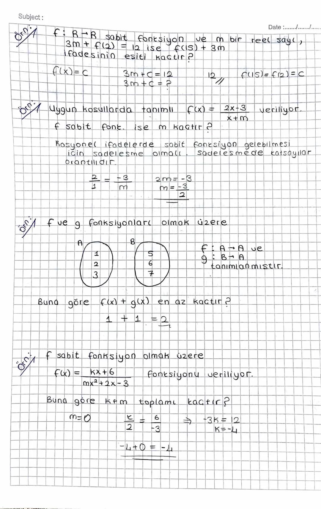 Subject:
FONSIYON
TÜRLERİ
Birebir Fonksiyon.
-
f: A B olmak üzere,
fa) fonksiyonu bire
bir ise s(A) ≤ 5 (B)
Bir fonksiyonun
tanım kümesindek
