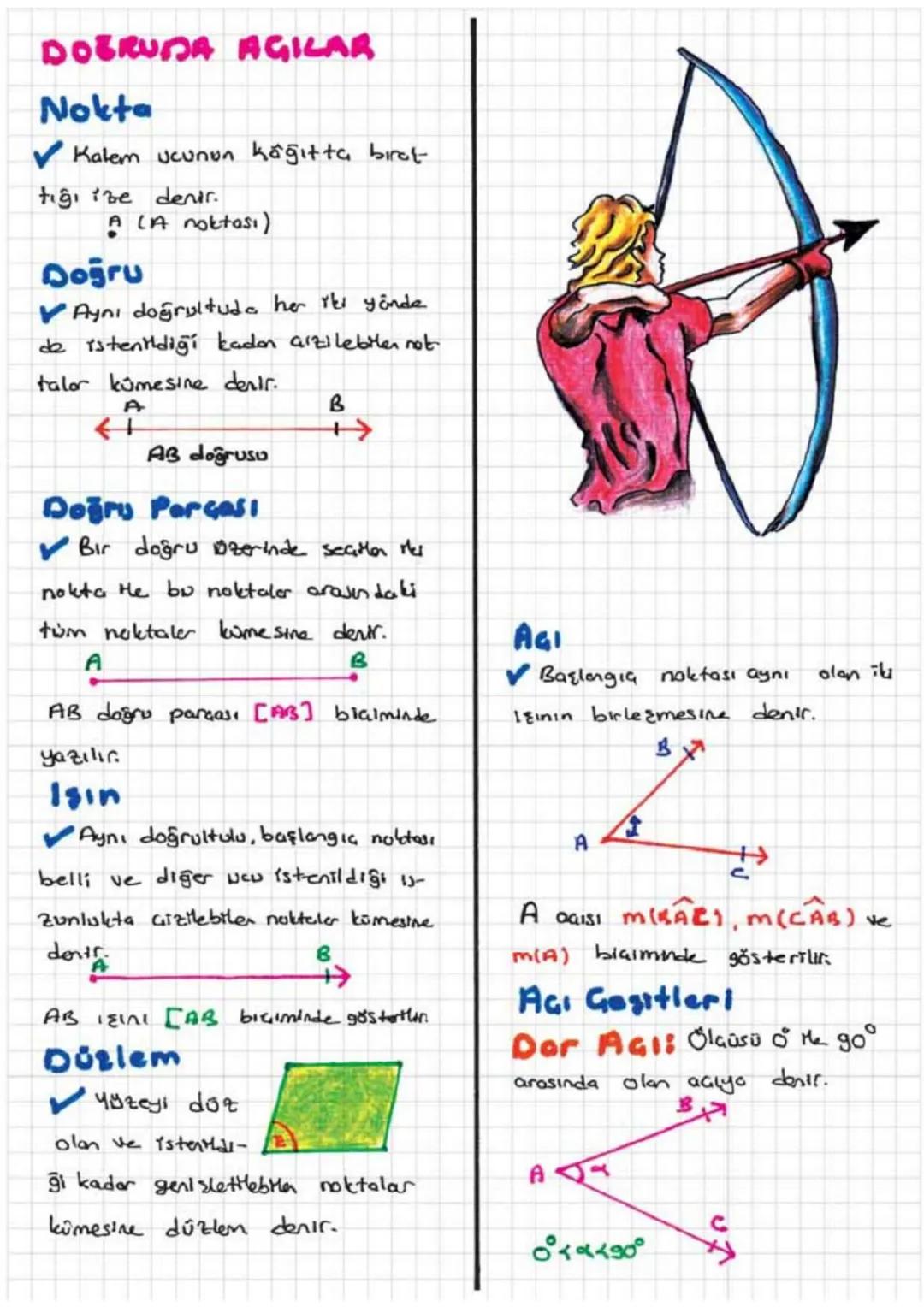 # DOERUDA AGILAR

Nokta

✔Kalem ucunun käğıtta birot
tığı ise denir.

A (A noktası)

Doğru

Aynı doğrultuda her iki yönde
de istenildiği kad