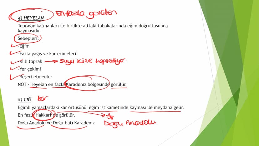 TÜRKİYE'DE DOĞAL
AFETLER 1)DEPREMLER
Çöküntü
karstik araziler
maden ocakla
konya
Tektonik
Volkanik
En fazla
görüler
Konya
kurak
yeraltı sula