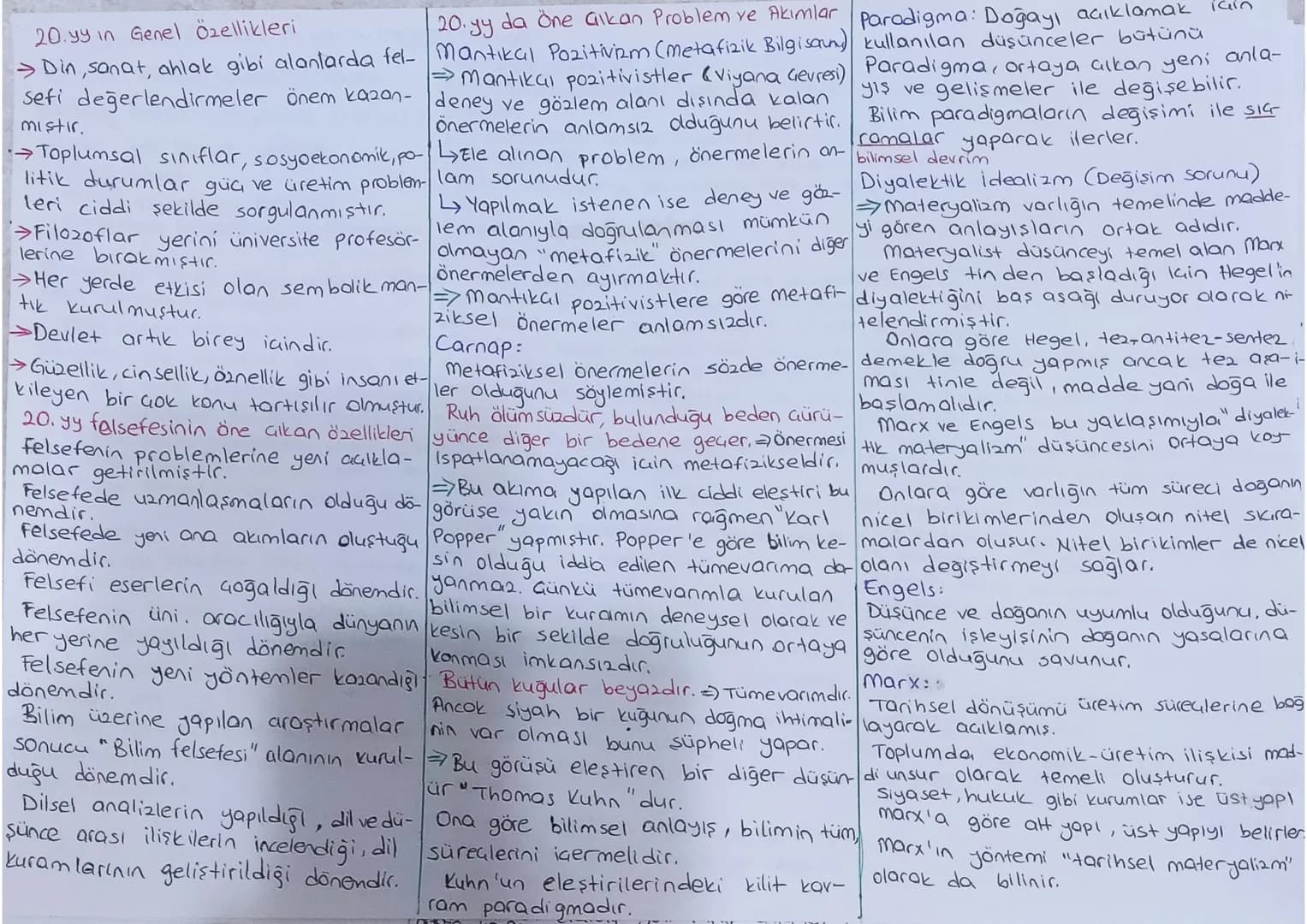 20.yy in Genel Özellikleri
miştir.
> Din, sanat, ahlak gibi alanlarda fel-
sefi değerlendirmeler önem kazan-
→Toplumsal sınıflar, sosyoekono