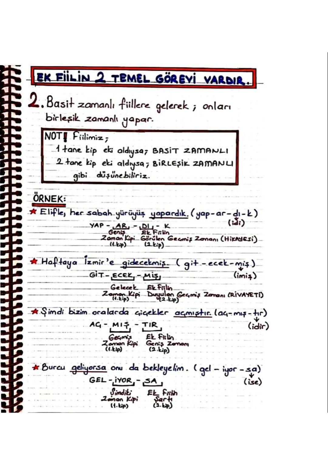 EK FİİLİN 2 TEMEL GÖREVİ VARDIR..
1. İsim ve isim soylu sözcüklere gelerek;
onları cümlede yüklem yapar.
ÖRNEK:
* Bu hayatta tek güvendiğim,