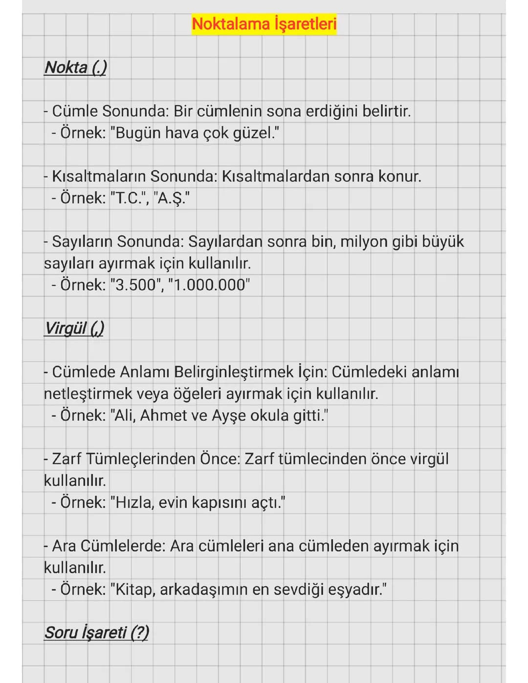 9.SINIF - NOKTALAMA İŞARETLERİ 