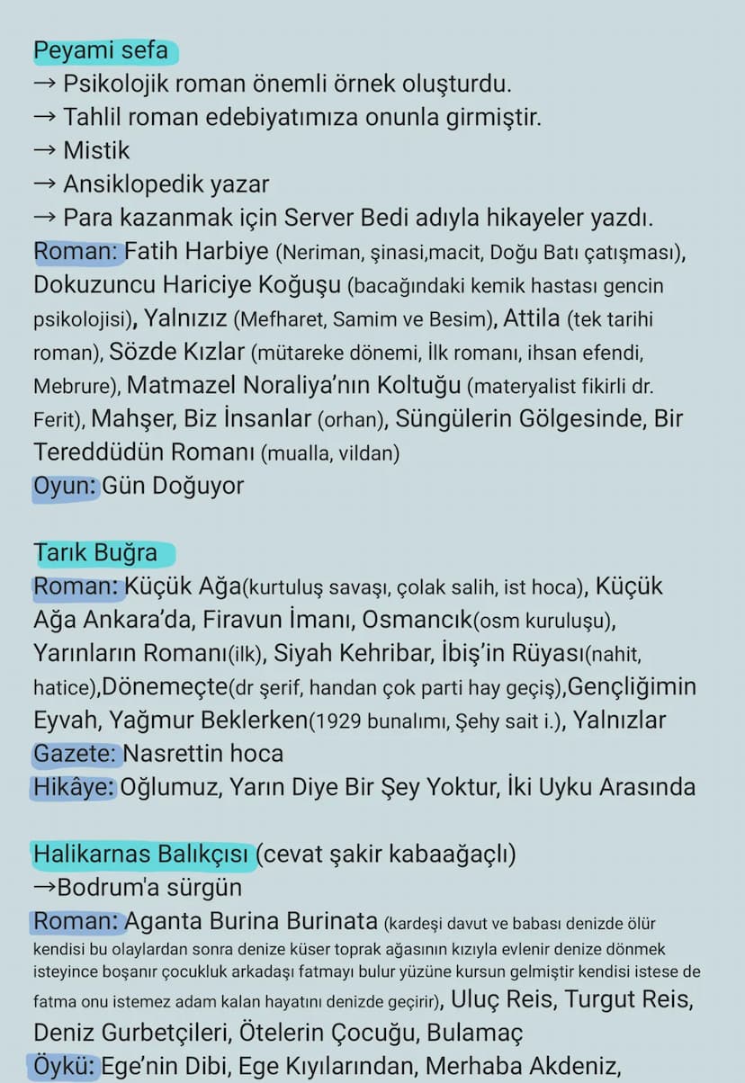 Bireyin iç dünyasını yansıtan roman
→Çehov tarzı, psikanalist, freud
→ Ruh çözümleme, iç konuşma, bilinç akımı, düş analizi gibi
teknikler k
