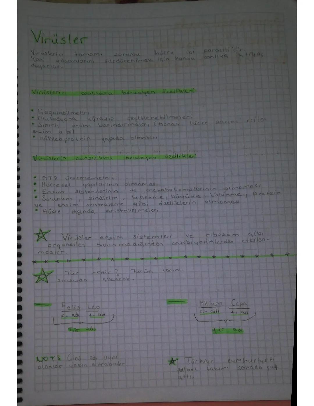 9. Sınıf biyoloji virüsler 