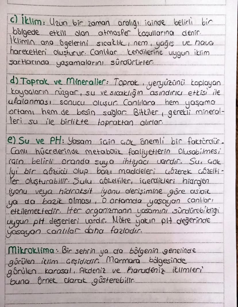 BIYOTIK VE ABIYOTİK FAKTÖRLER
ABIYOTIK FAKTÖRLER (CANSIZ VARLIKLAR).
a) Işık: Yasam için gerekli olan enerjinin kaynağı
günesten gelen Işıkt