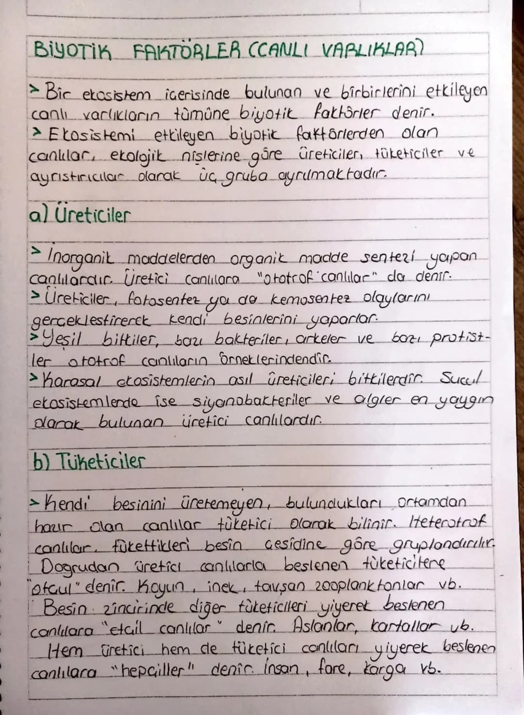 BIYOTIK VE ABIYOTİK FAKTÖRLER
ABIYOTIK FAKTÖRLER (CANSIZ VARLIKLAR).
a) Işık: Yasam için gerekli olan enerjinin kaynağı
günesten gelen Işıkt