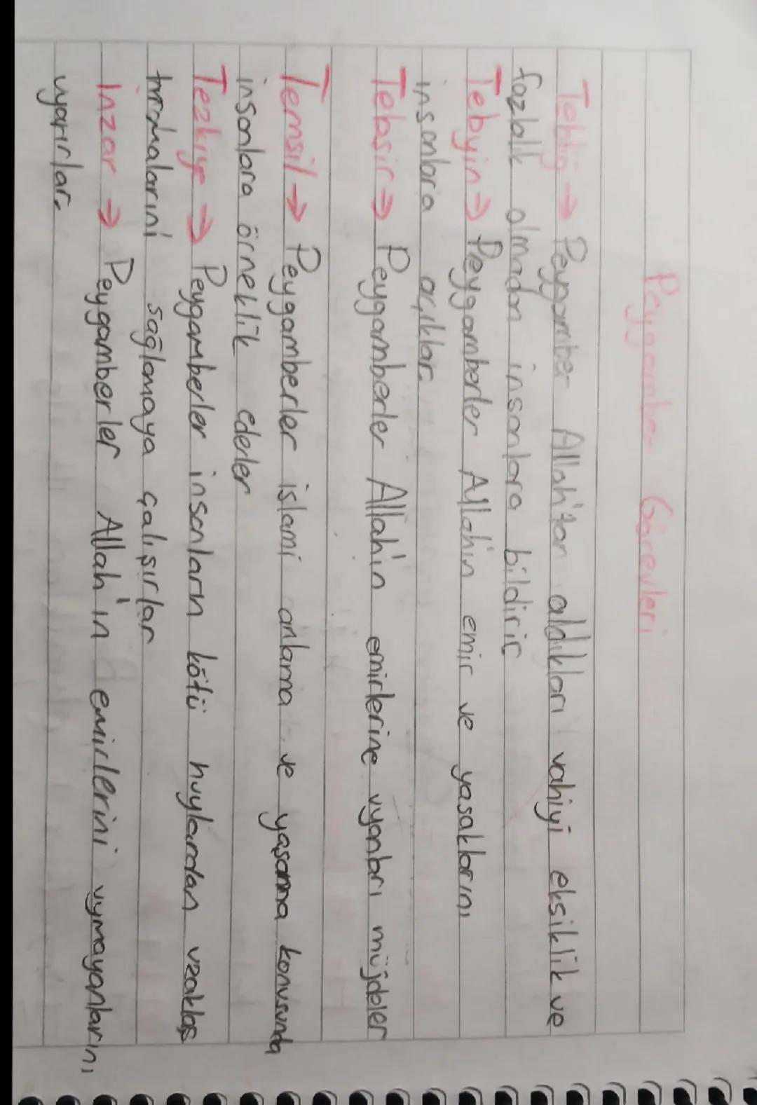 6. Sınıf Peygamberlerin Özellikleri ve Görevleri