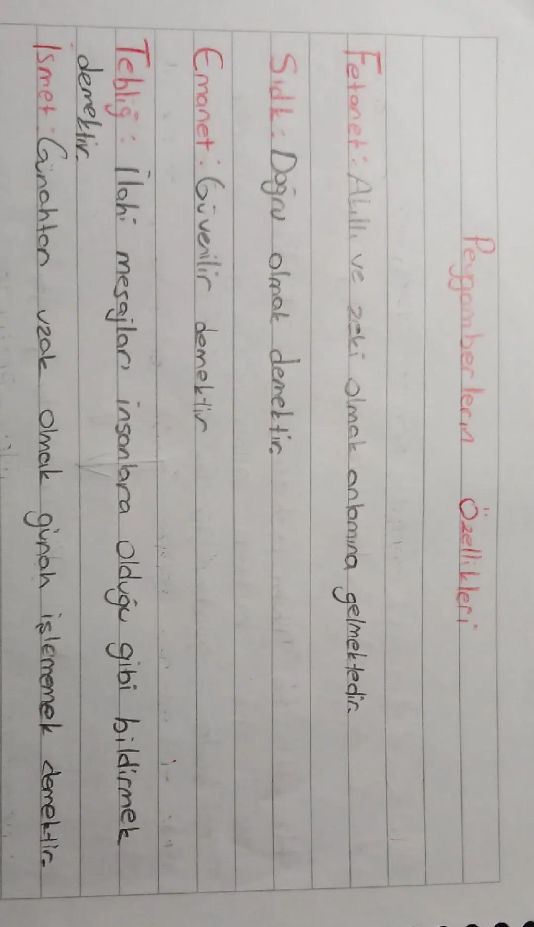 Peygamber Görevleri

Teblig Peygamber Allahitar aldıkları vahiyi eksiklik ve
fazlalık olmadın insanlara bildiric

Tebyin Peygamberler Allahı