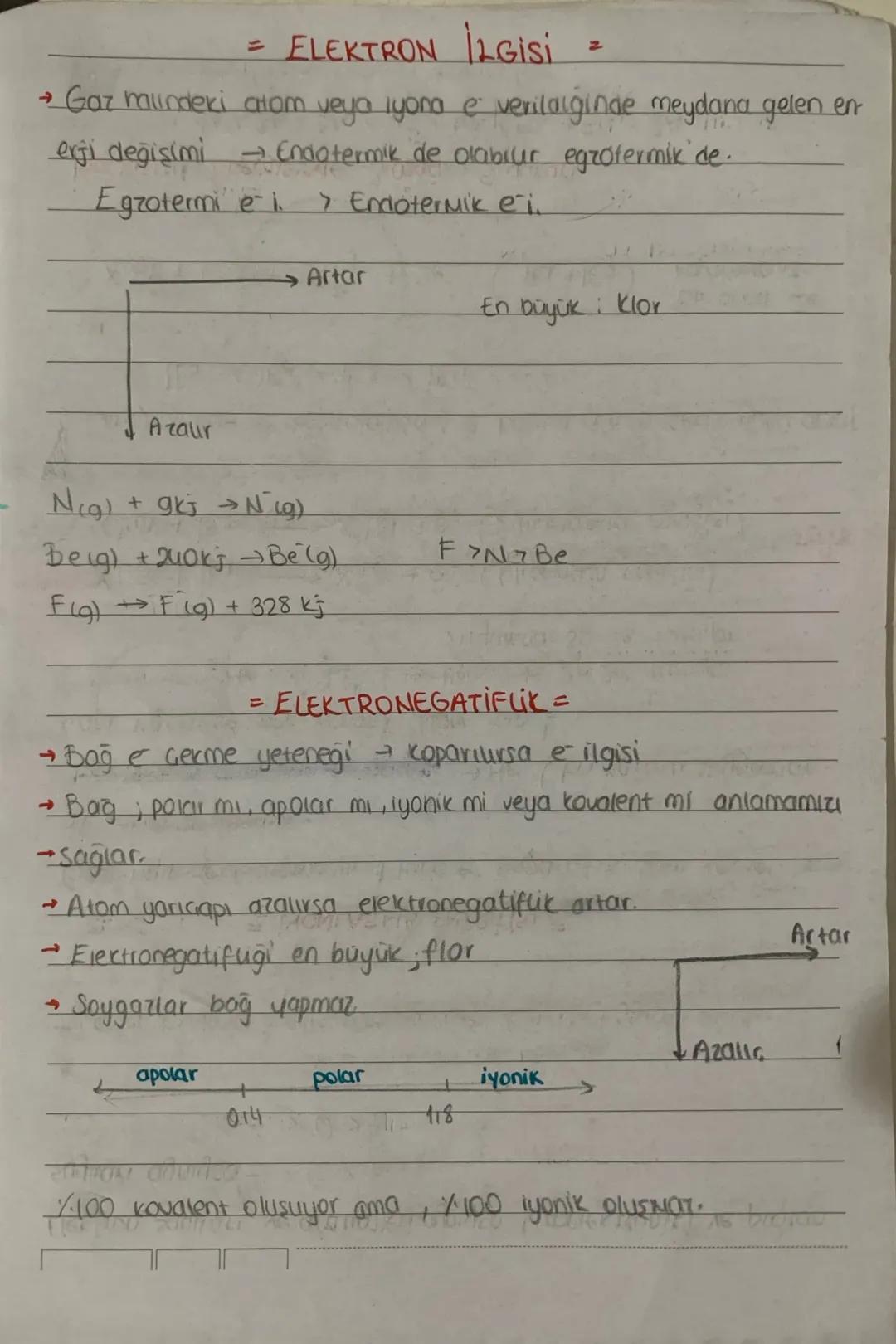 PERIYODIK ÖZELLİKLER
Kovalent Yaricap
Electron Ortaklaşması ile oluşur. (molekulde)
Özdeş iki atomun çekirdek uzaklığı
Gercek yarcaptan dana
