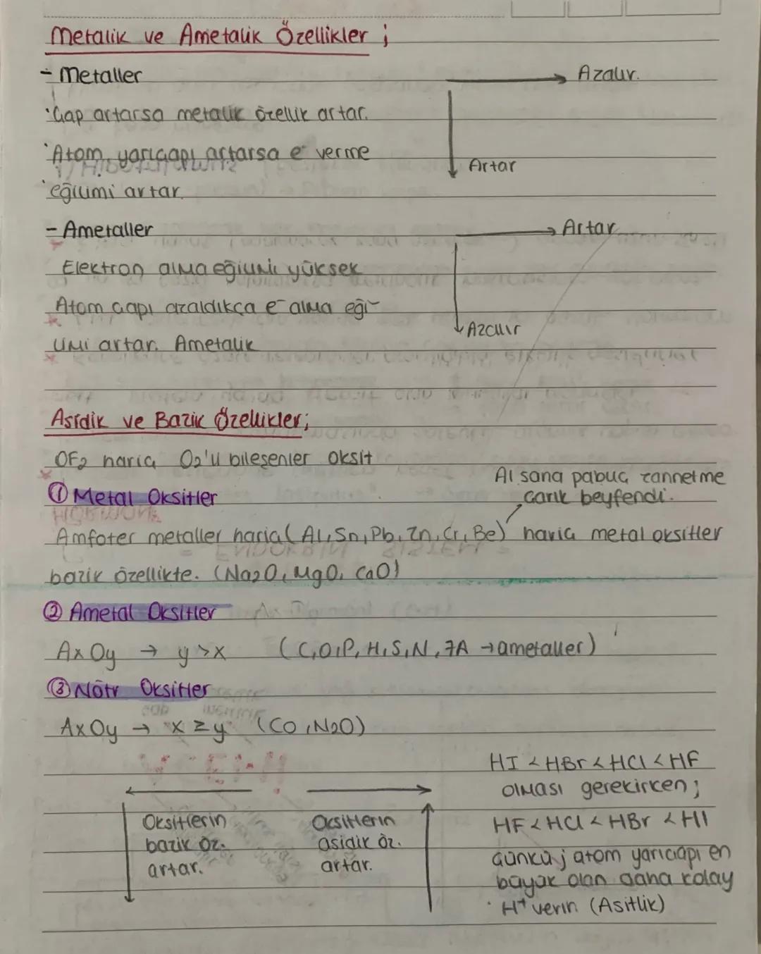 PERIYODIK ÖZELLİKLER
Kovalent Yaricap
Electron Ortaklaşması ile oluşur. (molekulde)
Özdeş iki atomun çekirdek uzaklığı
Gercek yarcaptan dana