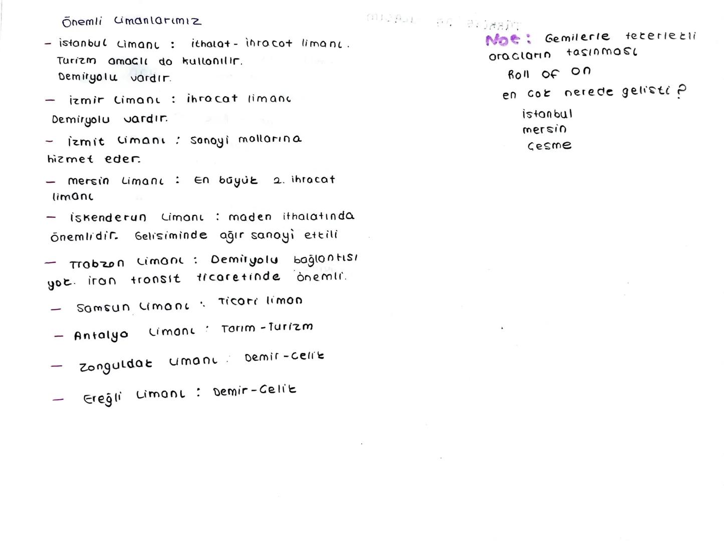 TÜRKİYE 'DE ULASIM $\rightarrow$ Doğu-Batı yönlü gelismistir

1- Karayolu
ulasım en zor $\rightarrow$ Doğu Karadeniz
En zor bölge $\rightarr