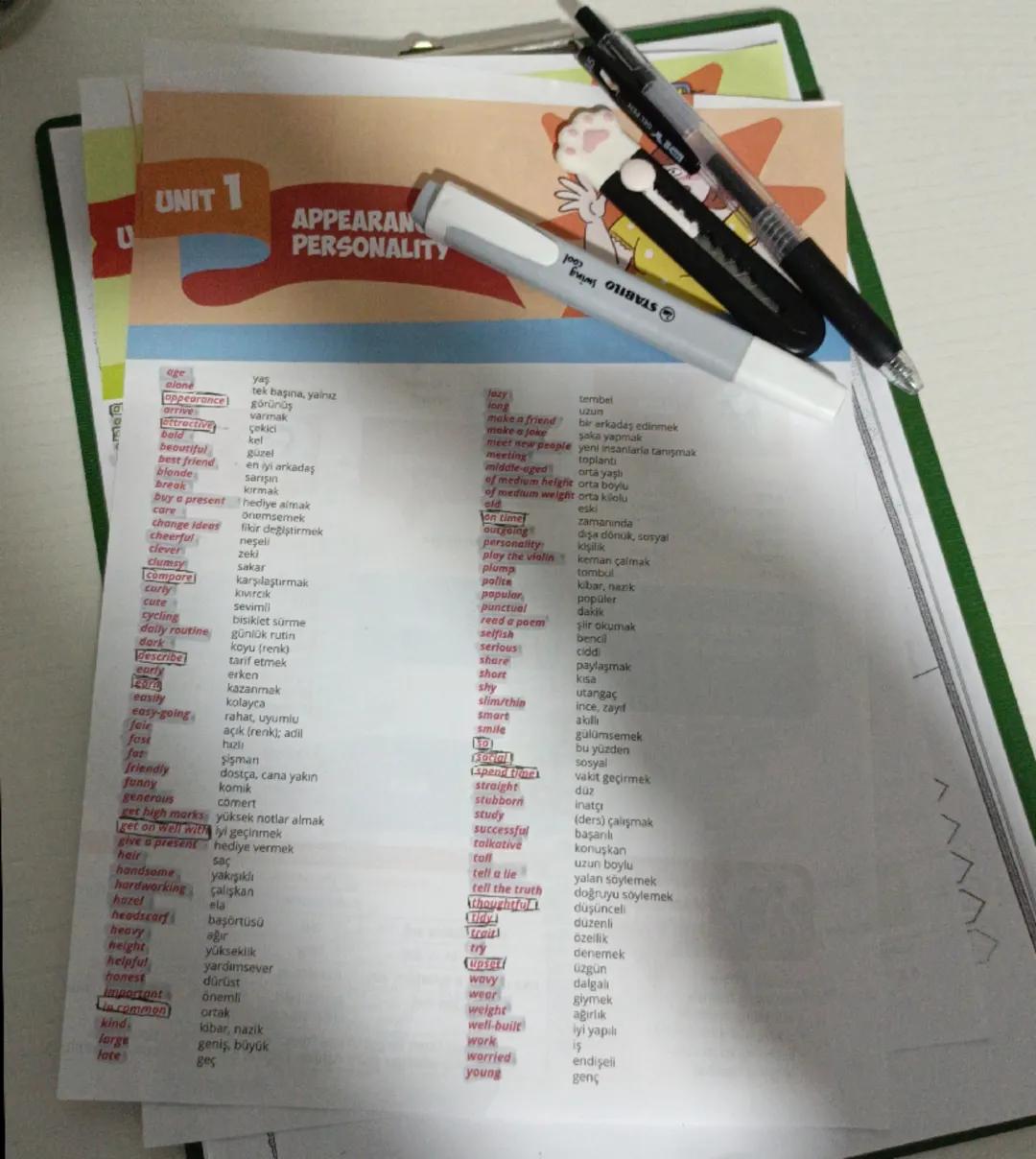 U
ma
UNIT 1
APPEARAN
PERSONALITY
ча
DIY
age
alone
yaş
lazy
tek başına, yalnız
long
appearance
görünüş
make a friend
arrive
varmak
make a jok