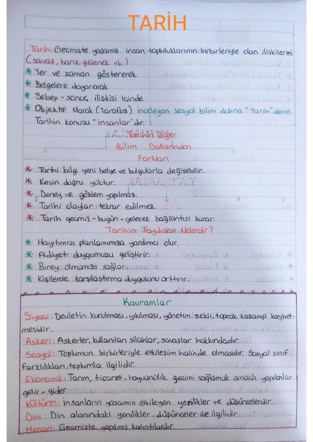 Tarih ve Temel Kavramlar