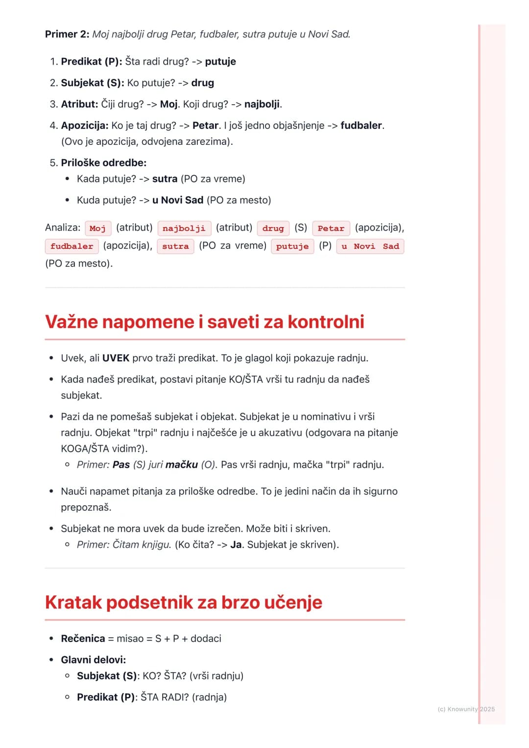 # Rečenica i njeni delovi

Uvod u rečenicu i njene delove

Rečenica je skup reči koji ima potpun smisao. Pomoću rečenica izražavamo
svoje mi