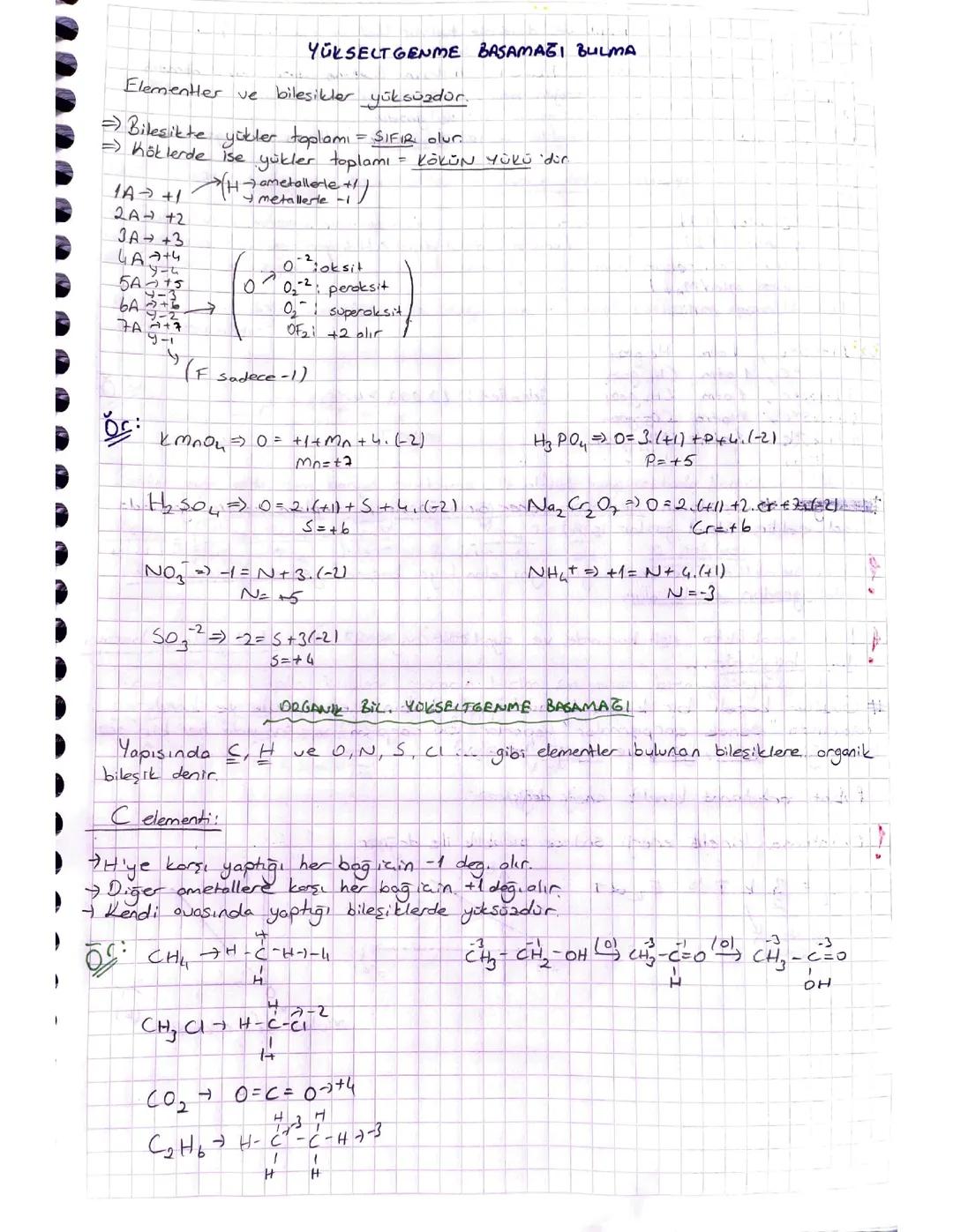 Yükseltgenme basamağı konu anlatımı 
