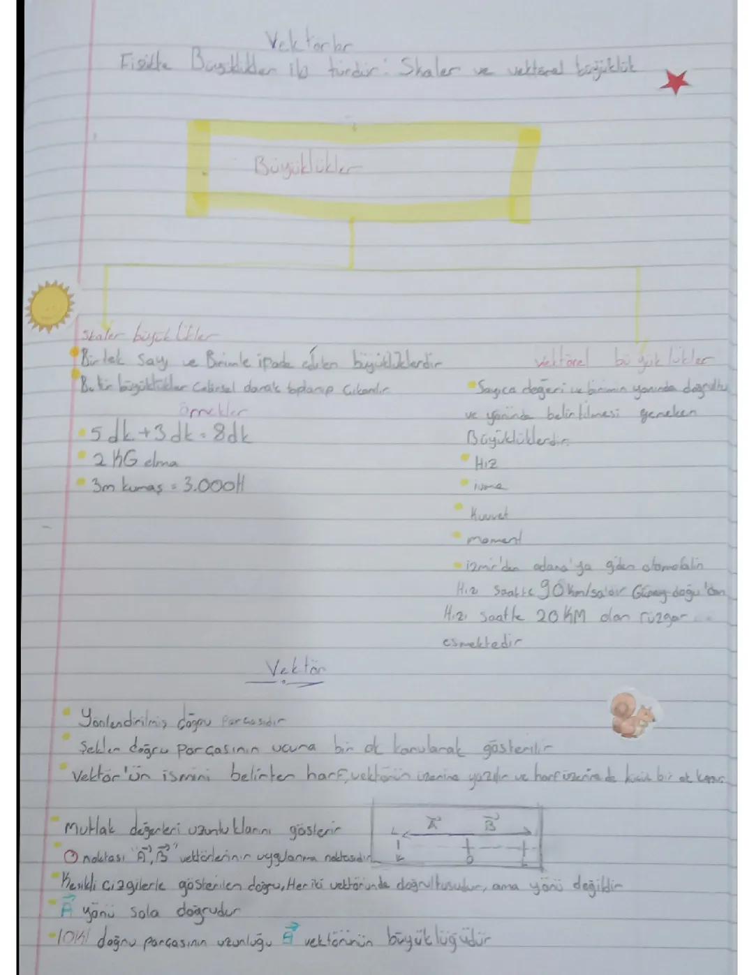 Fizik 11. Sınıf 1. Ünite: Skaler ve Vektörel Büyüklükler
