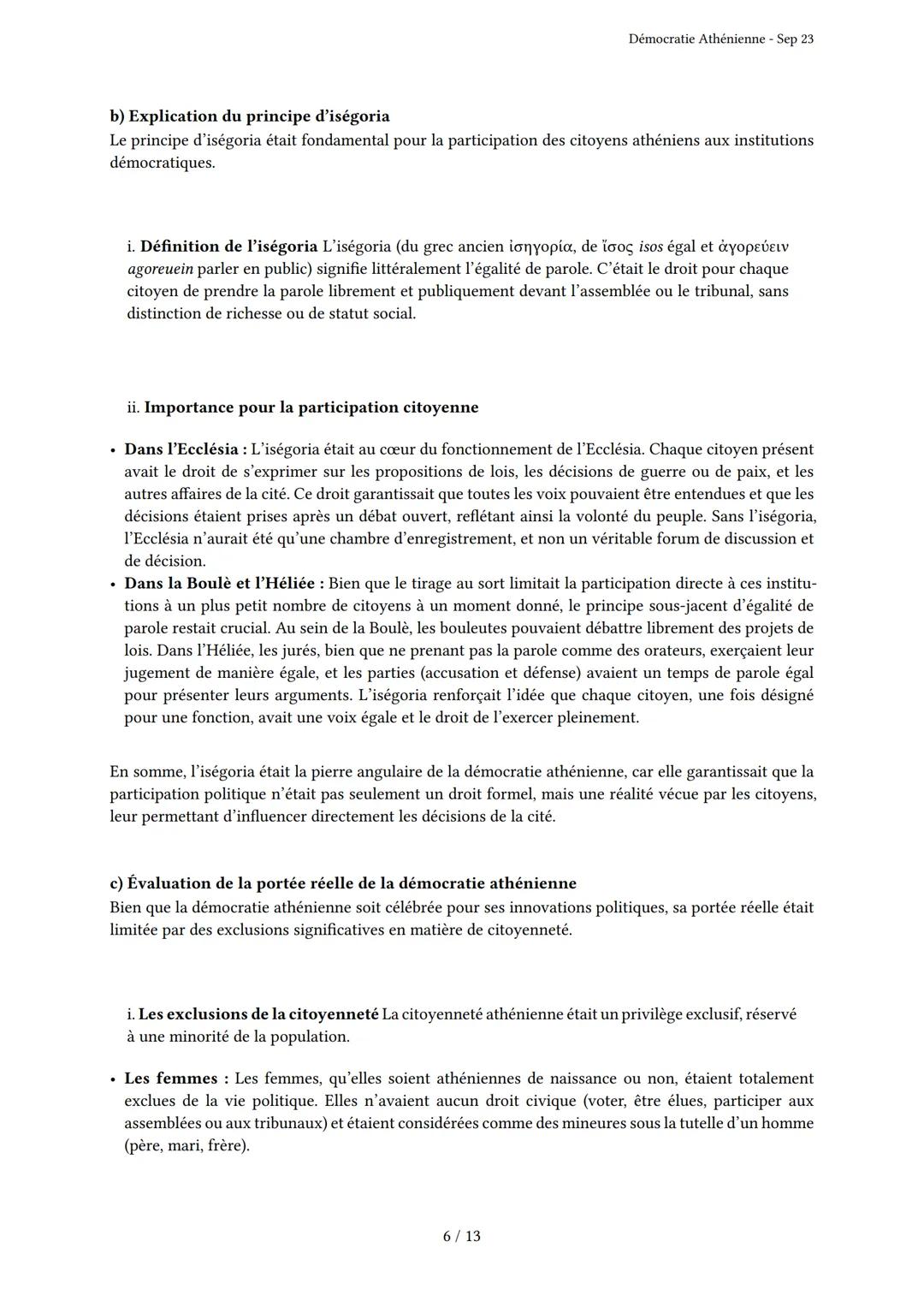 # Démocratie Athénienne

Généré par Knowunity.fr - Sep 23

Description: Cet examen couvre la démocratie athénienne, l'empire maritime et le 