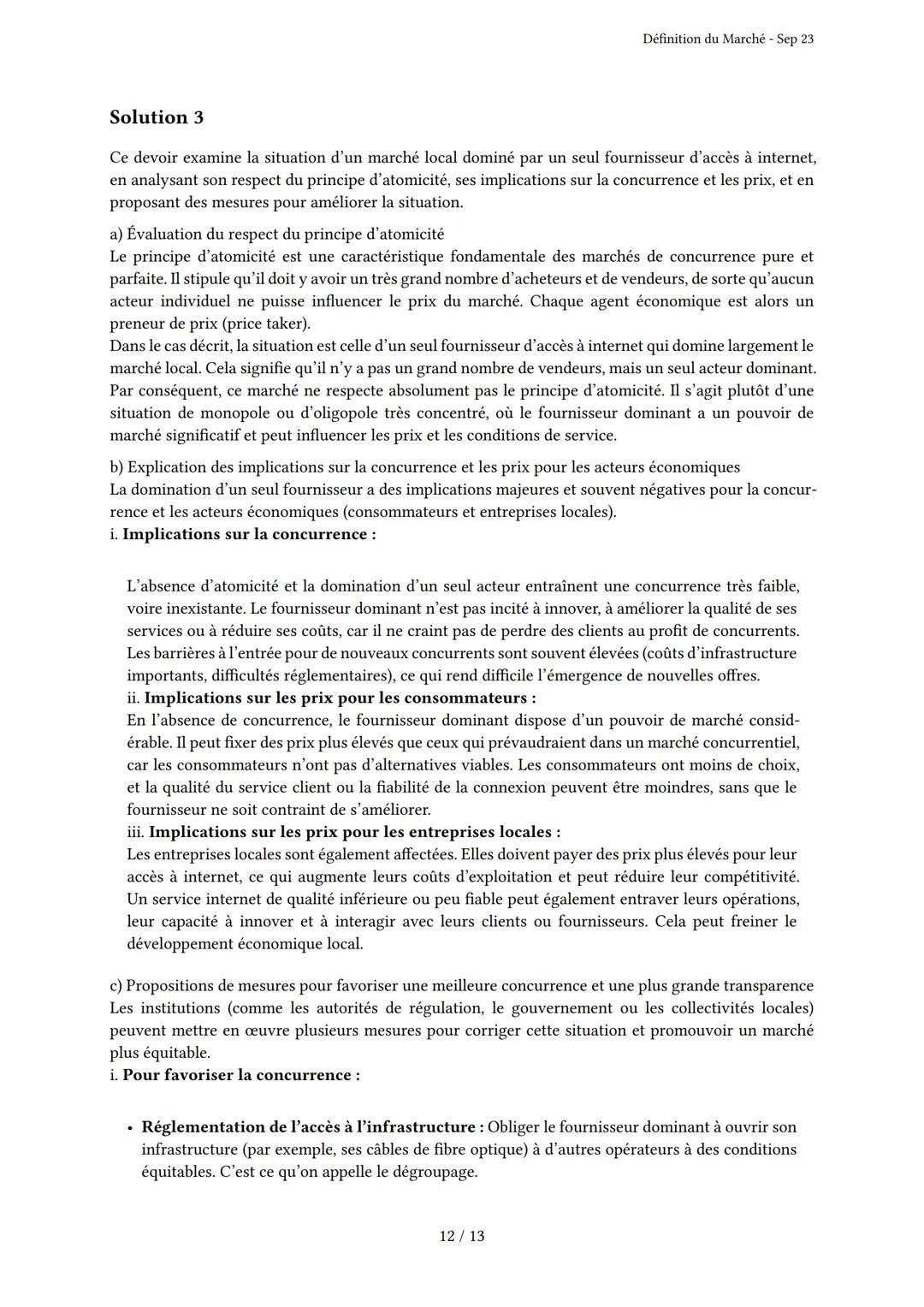 # Définition du Marché

Généré par Knowunity.fr - Sep 23

Description: Cet examen couvre la définition, les caractéristiques et les acteurs 