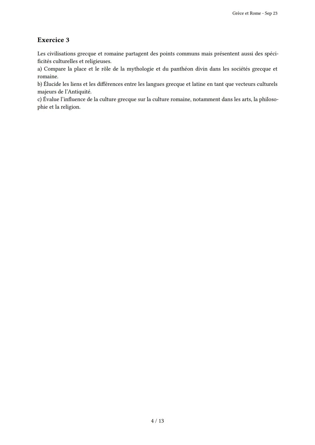Grèce et Rome

Généré par Knowunity.fr - Sep 23

Description: Cet examen couvre les civilisations grecque et romaine antiques.

Bonne chance