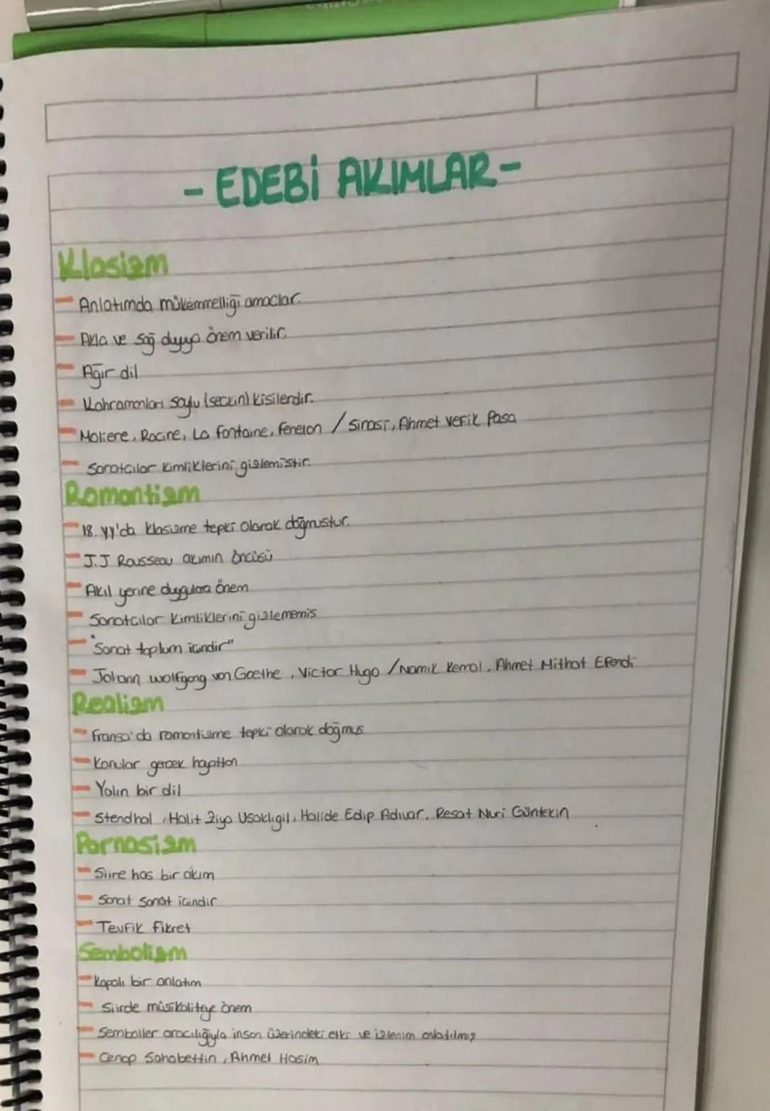 - EDEBİ AKIMLAR-
Klasiam
- Anlatımda mükemmelliği amoclar
- Alla ve sağ dyya önem verilir.
- Ağır dil
- Kahramalan saju (seckin) Kisilerdir