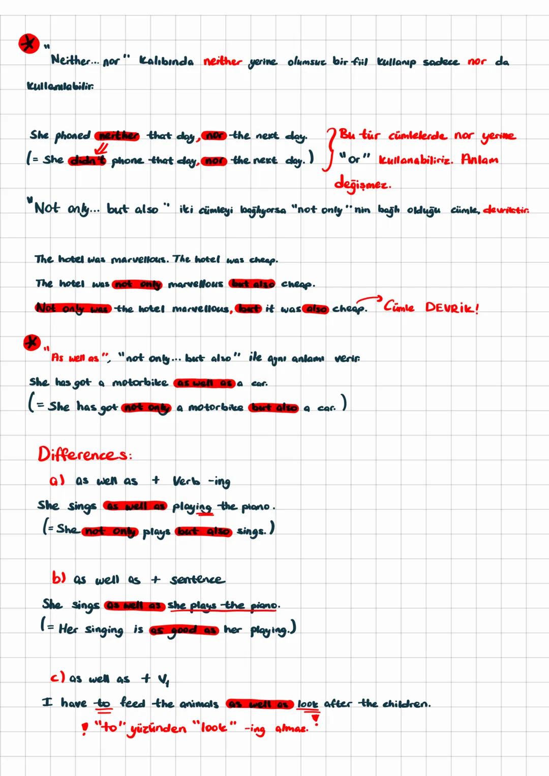 Coordinating Conjunctions
a) And, Or, But, yet
sözcük ve cümle bağlarlar.
"And" aynı doğrultuda iki cümleyi bağlar. (+,+/-,-)
pretty and c