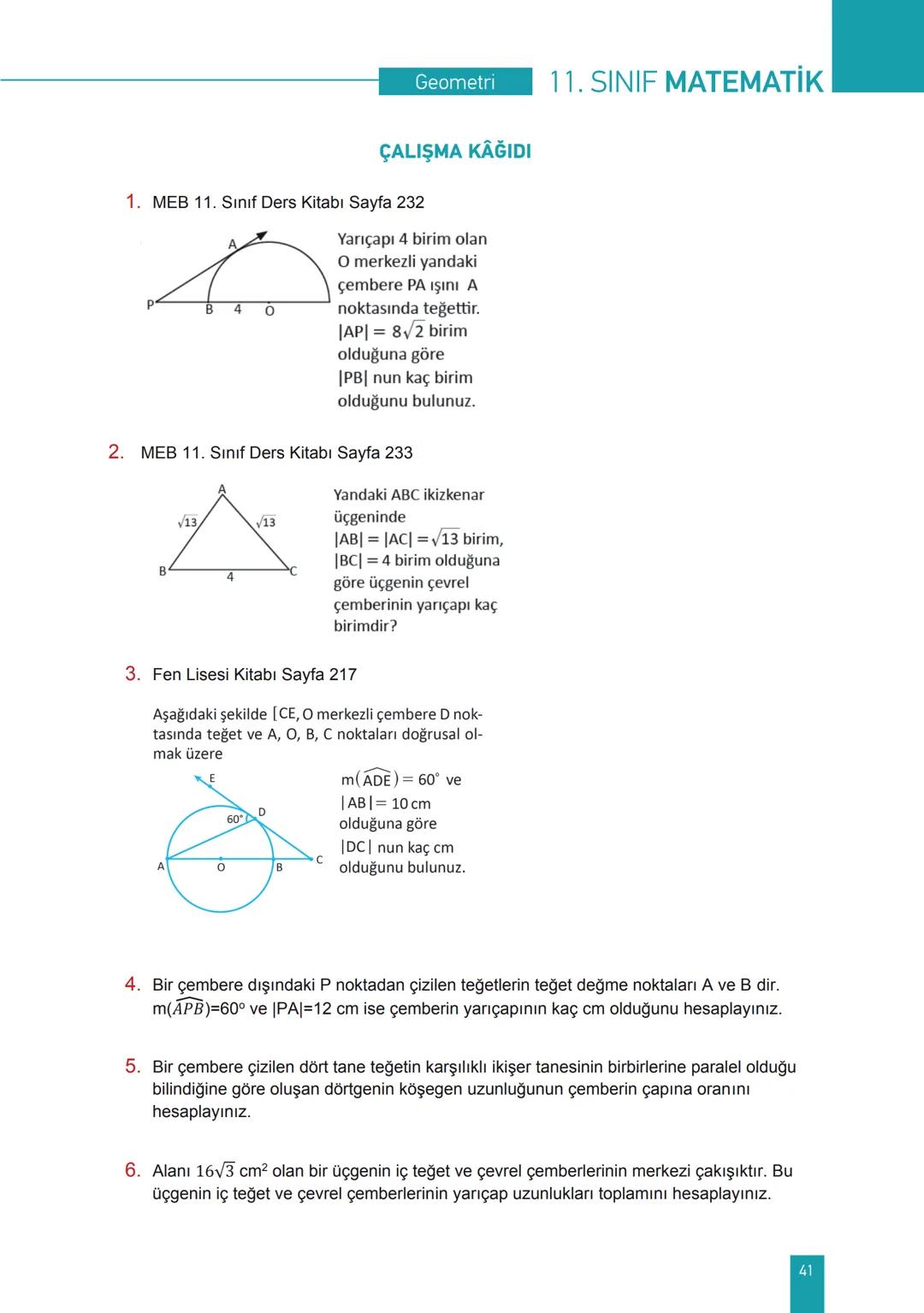 *
**
T.C. MİLLÎ EĞİTİM BAKANLIĞI
11. SINIF
MATEMATİK
Her hakkı saklıdır ve Millî Eğitim Bakanlığı'na aittir.
Bu öğretim materyalinin metni