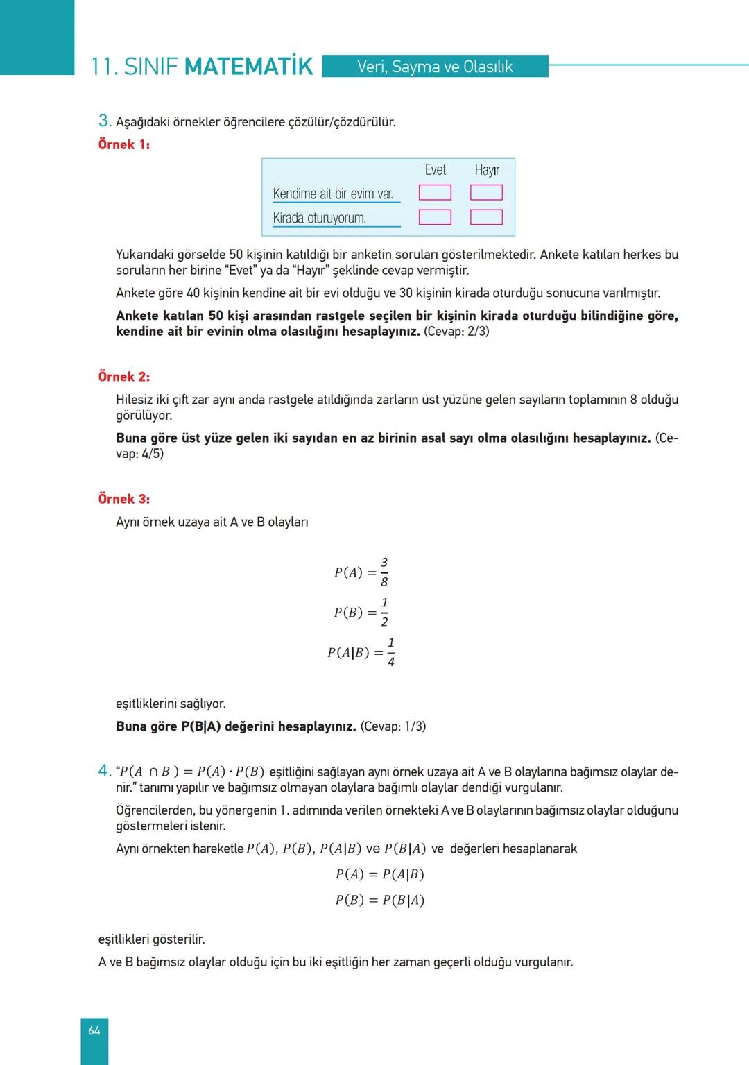 *
**
T.C. MİLLÎ EĞİTİM BAKANLIĞI
11. SINIF
MATEMATİK
Her hakkı saklıdır ve Millî Eğitim Bakanlığı'na aittir.
Bu öğretim materyalinin metni