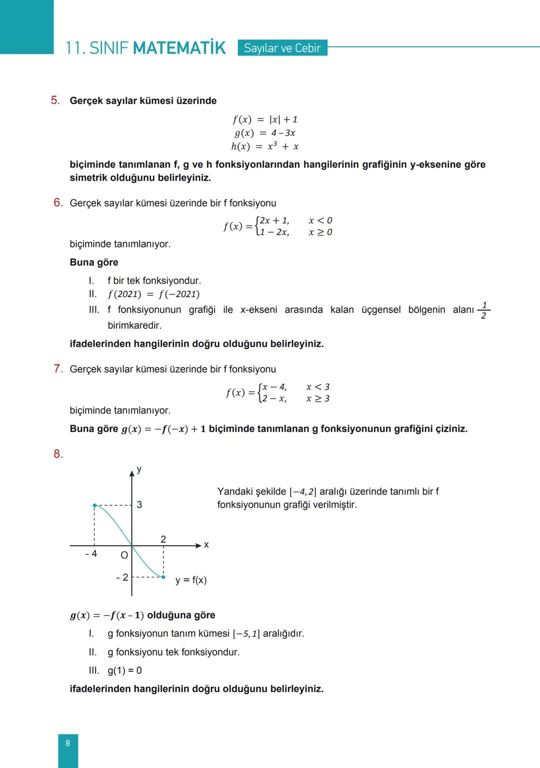 *
**
T.C. MİLLÎ EĞİTİM BAKANLIĞI
11. SINIF
MATEMATİK
Her hakkı saklıdır ve Millî Eğitim Bakanlığı'na aittir.
Bu öğretim materyalinin metni