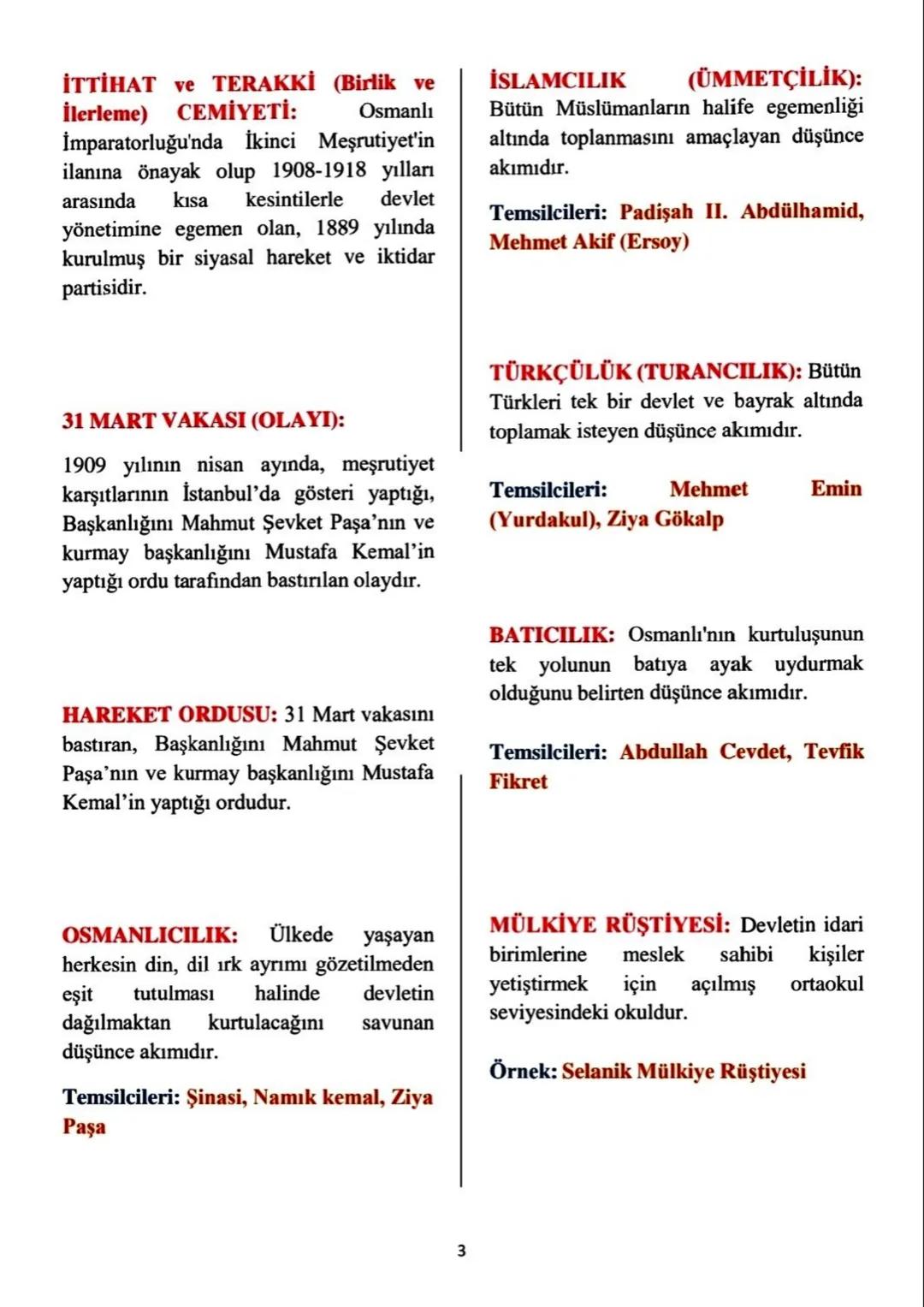 # 8.SINIF T.C. İNKILAP TARİHİ ve ATATÜRKÇÜLÜK
# 1.ÜNİTE: BİR KAHRAMAN DOĞUYOR ÜNİTE KAVRAMLARI
**DOGMATİK DÜŞÜNCE:** Kilise
söylemlerinin s