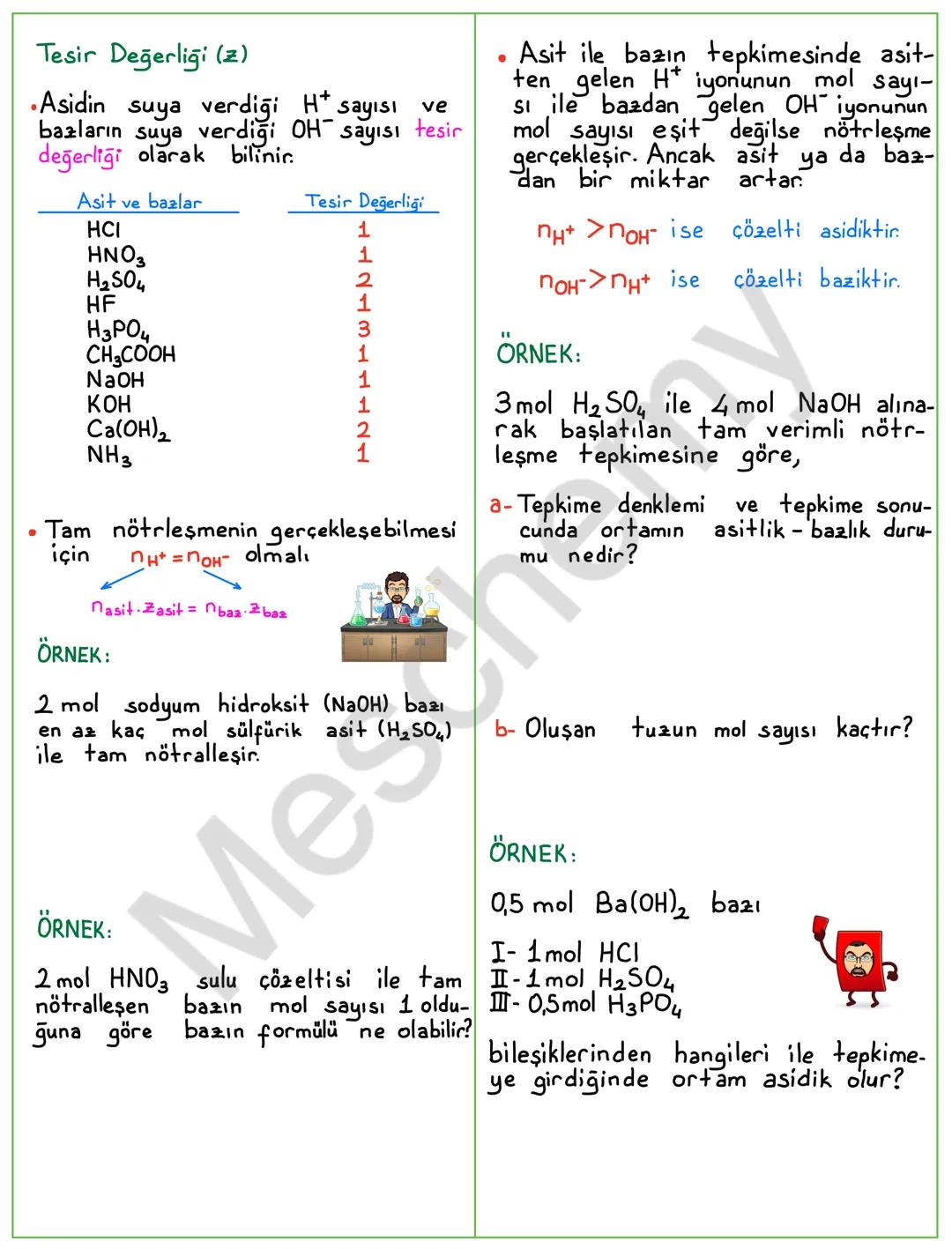 # ASİTLER-BAZLAR-TUZLAR
Asitlerin Genel Özellikleri
Kuvvetli Asit
HCl, HBr, HI
HNO3, H2SO4
HCIO₄
• Suda çözündüklerinde suya H⁺ (H₃O⁺)
iy