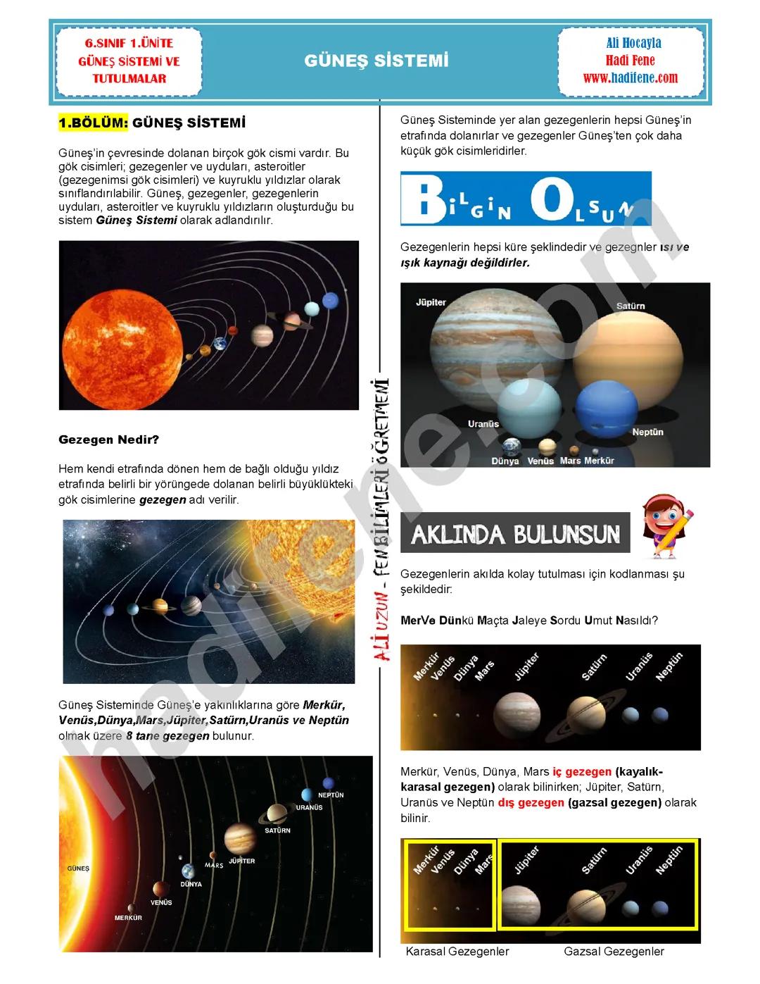 Fen bilimleri-1. Ünite(1.bölüm+2.bölüm)