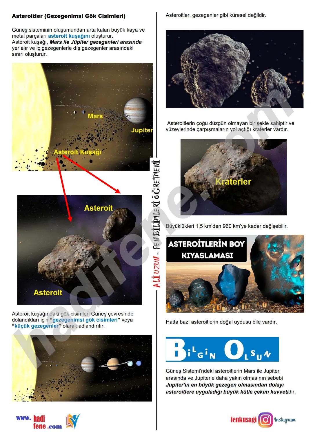 GÜNEŞ
6.SINIF 1.ÜNİTE
GÜNEŞ SİSTEMİ VE
TUTULMALAR
GÜNEŞ SİSTEMİ
Ali Hocayla
Hadi Fene
www.hadifene.com
1.BÖLÜM: GÜNEŞ SİSTEMİ
Güneş'in çevre