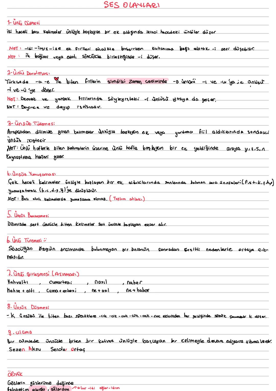 TÜRKÇE # SES OLAYLARI
1- ünlü Düşmesi
iki heceli bazı kelimeler ünlüyle başlayan bir ek aldığında ikinoi hecedeki ünlüler düşer
NOT: -idi