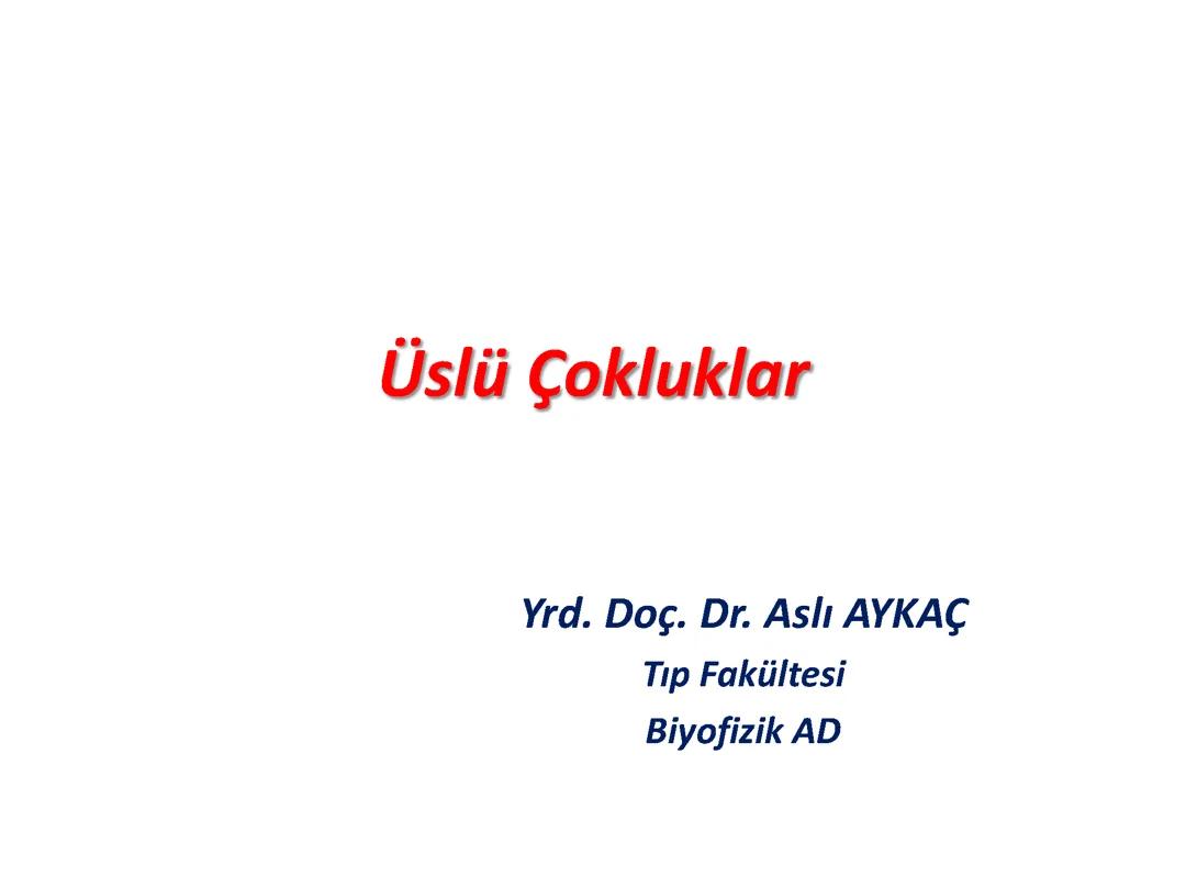 Üslü Çokluklar Konu Anlatımı