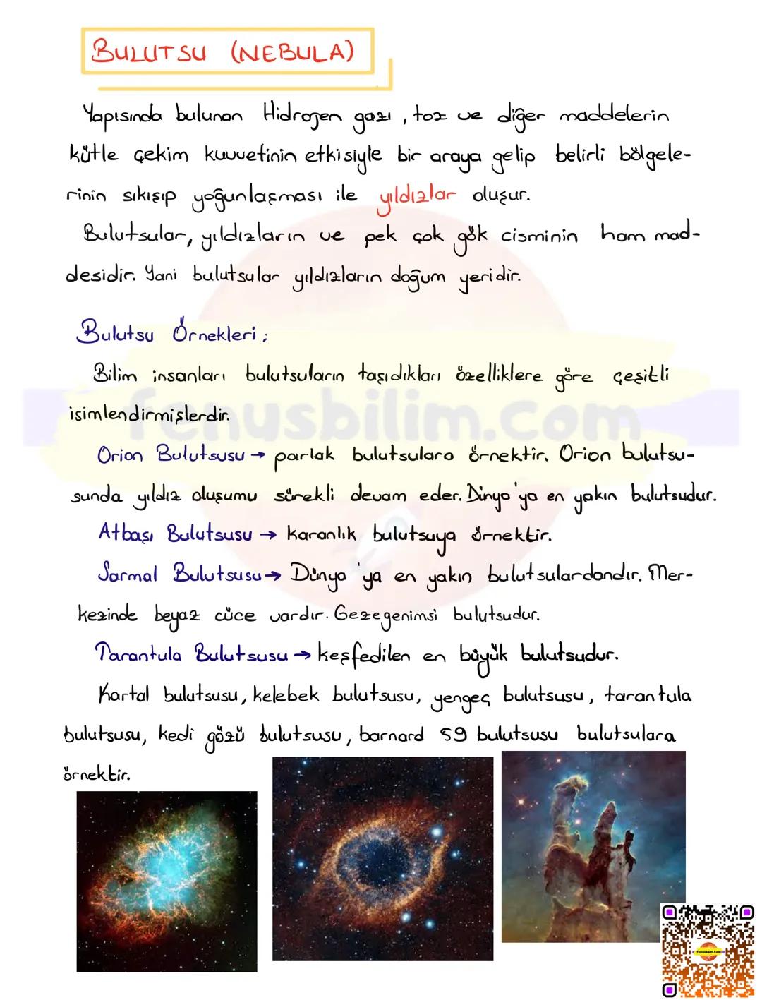 GÖK CİSİMLERİ
Kazanımlar :
F. 7. 1. 2. 1. Yıldız oluşum sürecinin farkına varır
F. 7. 1. 2. 2. Yıldız kavramını açıklar
F. 7. 1. 2. 3. Galak