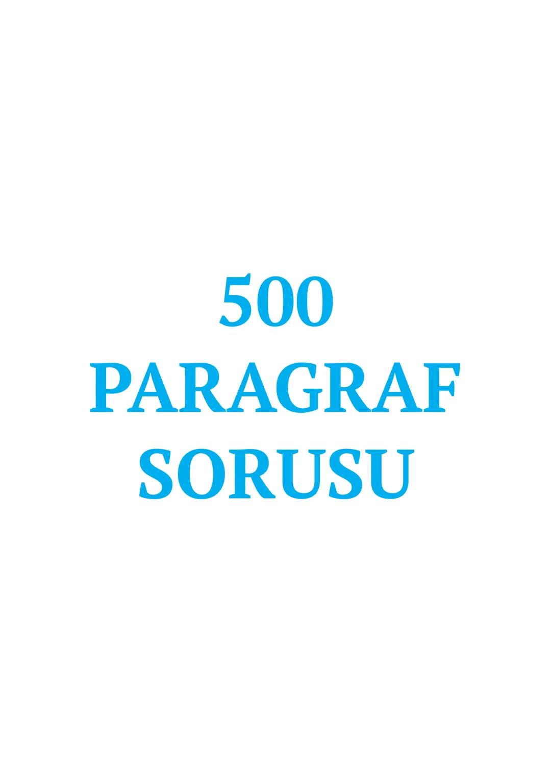 ALTIN ANAHTAR
500
PARAGRAF
SORUSU
ALİ SELÇUK
ALTIN ANAHTAR 500
PARAGRAF
SORUSU ÖN SÖZ
ÖSYM'nin paragraf soruları göz önünde tutularak hazırl