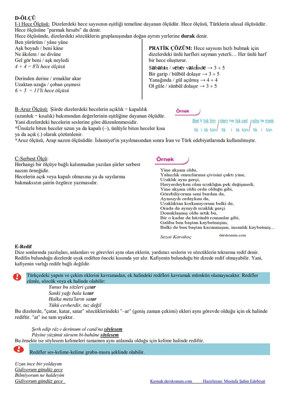 9.Sınıf Türk Dili ve Edebiyatı Şiir Ünitesi Ders Notları PDF--
PDF-ÜNİTE İÇERİĞİ
1. Şiir Nedir?
2. Şiirin Yapısı (Nazım birimi- biçimi-türü,