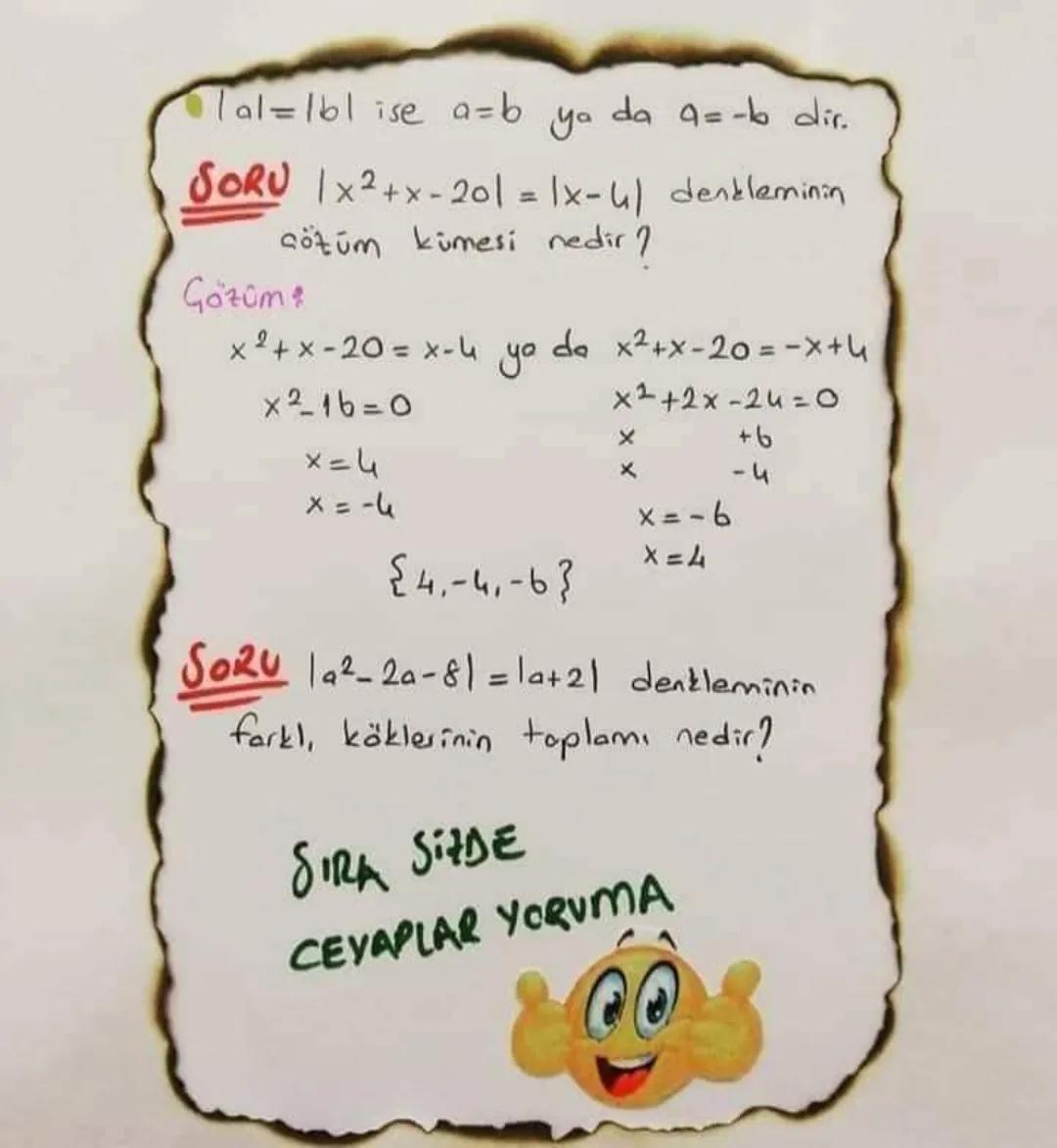 # MUTLAK DEĞER
Bir sayının sayı doğrusunda sıfıra alan
0 sayının mutlak değeri
uzaklığına
denir ve Ixl ile ifade edilir.
1x1 = $\begin{cas