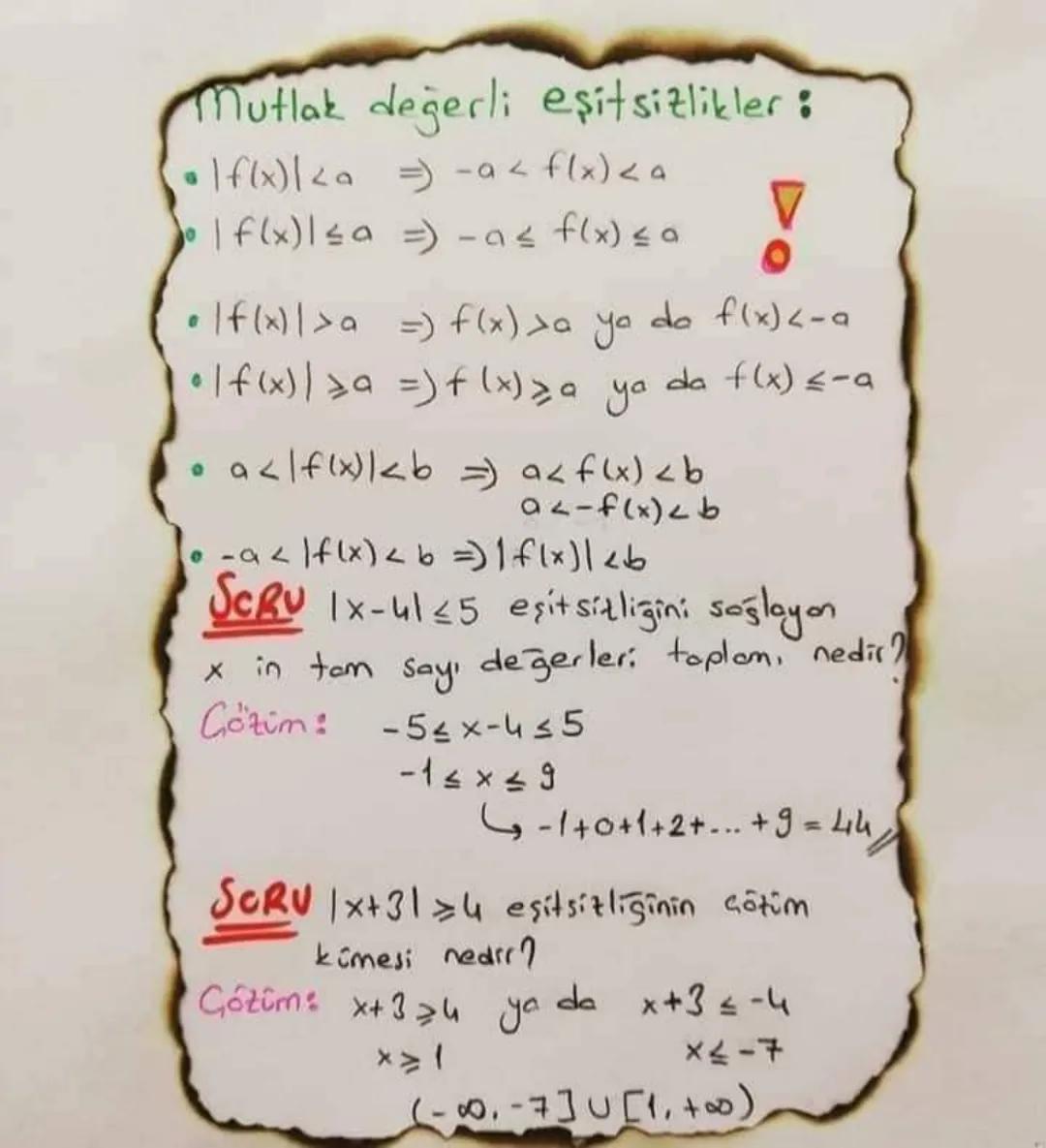 # MUTLAK DEĞER
Bir sayının sayı doğrusunda sıfıra alan
0 sayının mutlak değeri
uzaklığına
denir ve Ixl ile ifade edilir.
1x1 = $\begin{cas