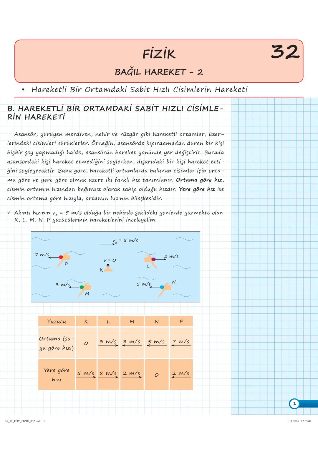 # FİZİK
## BAĞIL HAREKET - 1
* Sabit Hızlı İki Cismin Birbirine Göre Hareketi
BAĞIL HAREKET
Bir tren istasyonunda yanyana durmakta ola