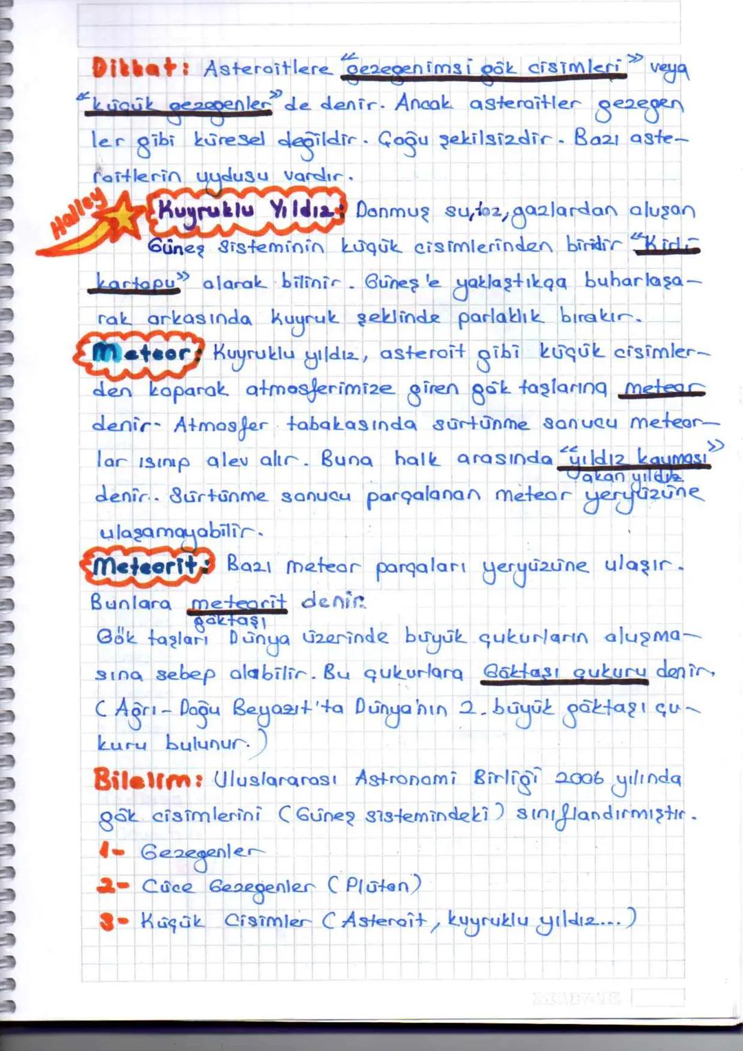 1. UNITE
GÜNEŞ SISTEMI VE TUTULMALAR
4. Güneş Sistemi
Güneş ve çevresinde dolanan gök cisimlerinin ( geze-
genler, uydular, asteroitler, kuy