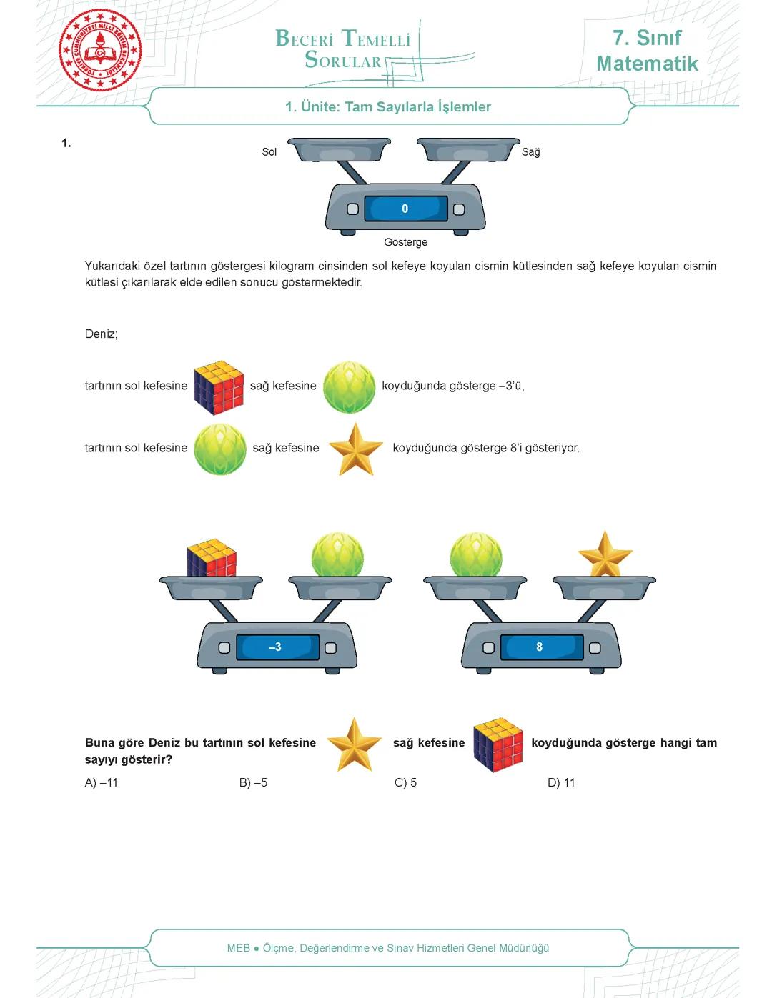 7. Sınıf Matematik: Tam Sayılarla İşlem Pratikleri ve Örnekler