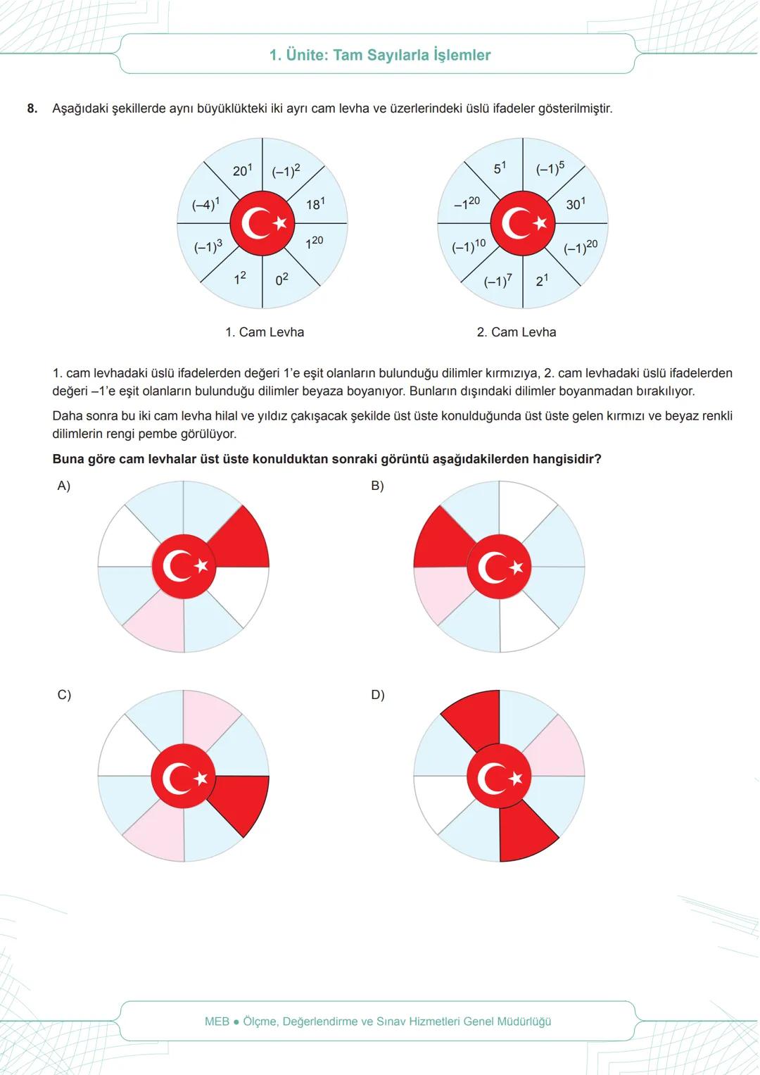 *
AURIYE
+
1.
*
ILLI EGIT
BAKANLIGI
BECERİ TEMELLİ
SORULAR
1. Ünite: Tam Sayılarla İşlemler
Sol
Sağ
7. Sınıf
Matematik
Gösterge
Yukarıdaki ö